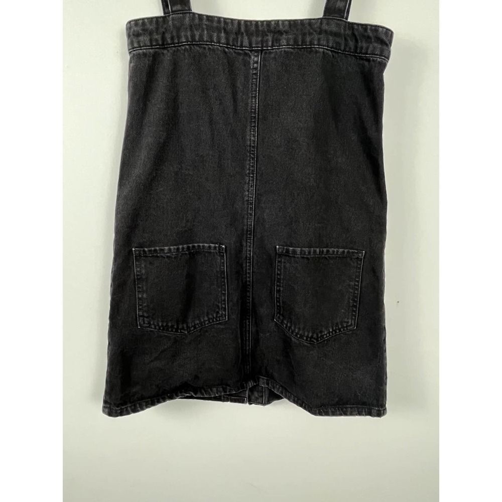 Urban Outfitters Denim Overall Black Jean Button Front Dress Size Small - Picture 7 of 8